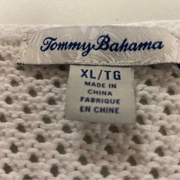 Tommy Bahama Women’s Sweater Channel Isle Cotton V Neck Pullover XL - Picture 10 of 11